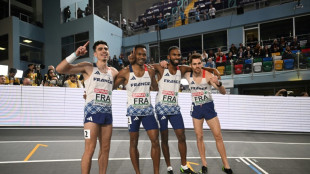 Euro d'athlétisme en salle: la France en argent du relais 4x400 m hommes