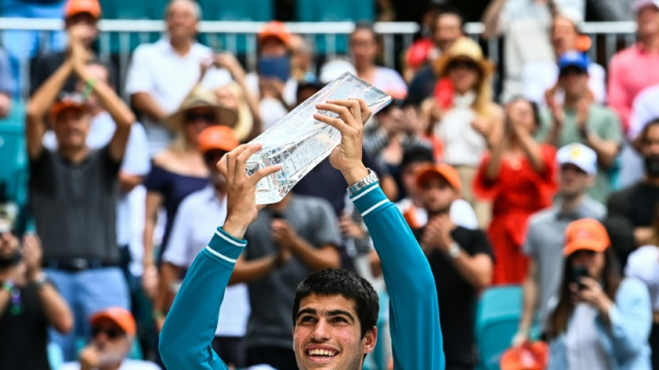 Classement ATP: Alcaraz bondit de 5 places après son succès à Miami