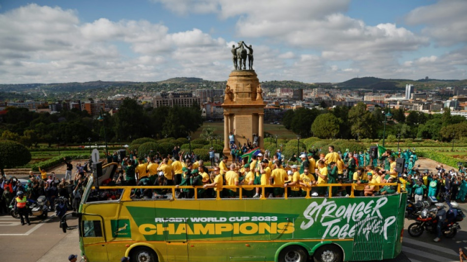 Rugby: les champions du monde sud-africains entament une tournée pour célébrer leur victoire