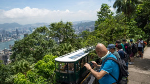 Hong Kong: retour du funiculaire pour se rendre au pic mais pas des touristes