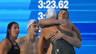 Euro de natation: la France titrée sur le relais mixte 4x100 nage libre 