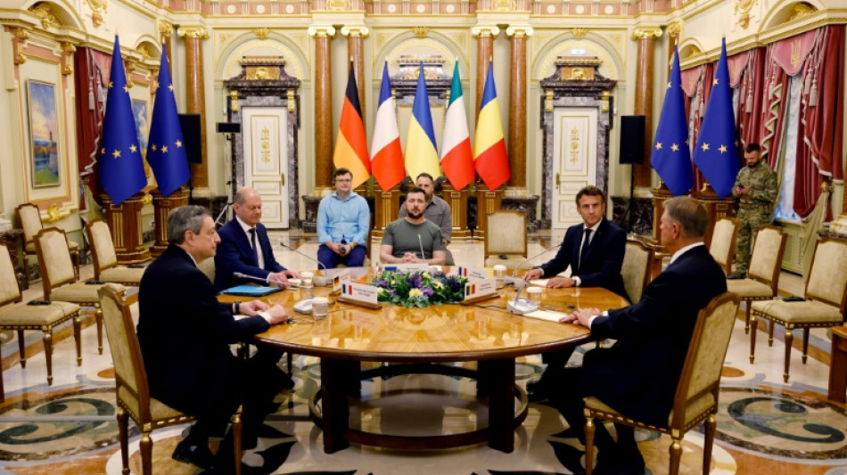 Líderes de Alemania, Francia e Italia visitan Ucrania para mostrar su apoyo conjunto
