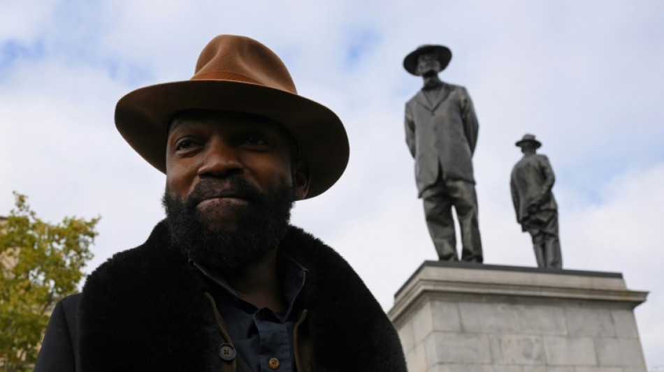 Anti-colonialist sculpture unveiled in London's Trafalgar Square