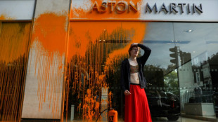 Umweltaktivisten besprühen Showroom von Aston Martin in London mit Farbe