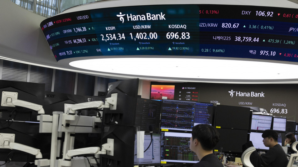 Borsa: l'Asia chiude in calo, timori per i dazi di Trump