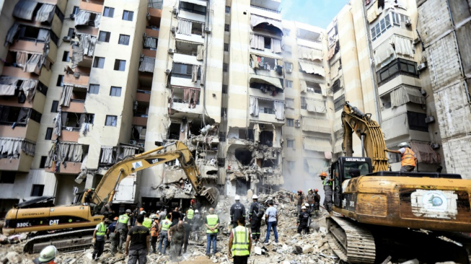 Beirut digs for victims at building flattened in Israeli strike